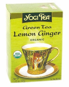 Yogi Teas Organic Green Lemon Ginger Green Tea, 16 bag