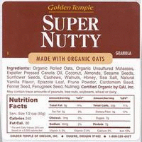 Super Nutty Granola, 25 lbs. by Golden Temple