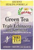 Yogi Teas Organic Green Tea W/triple Echinacea Green Tea, 16 bag