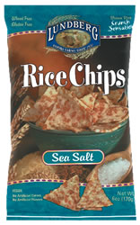 Rice Chips, Sea Salt, 12 x 6 ozs. by Lundberg